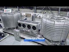 800~3000 kg/h pojemność zamrażania szybki zamrażarz z stali nierdzewnej klasy spożywczej